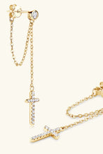 Moissanite 925 Sterling Silver Cross Earrings Earrings