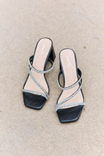 Qupid Level Up Rhinestone Strap Heels Woman Slippers