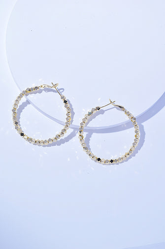 Alloy Hoop Earrings Gold One Size