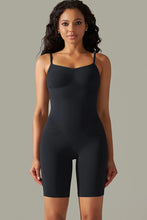 Spaghetti Strap Active Romper Black
