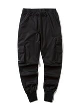 Men's Plus Size Casual Cargo Joggers with Elastic Cuffs
