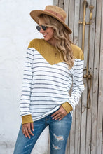 Striped Round Neck Long Sleeve T-Shirt