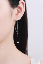 Moissanite 925 Sterling Silver Threader Earrings Silver One Size