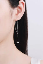 Moissanite 925 Sterling Silver Threader Earrings Silver One Size Earrings
