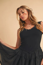 Aemi+Co Frill Sleeveless Drop Waist Mini Dress
