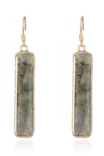 Natural Stone Drop Earrings Gray One Size