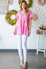 Heimish Full Size Leopard Ruffle Trim Short Sleeve Top Woman Blouses