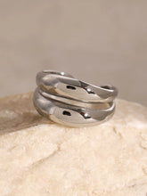 Stainless Steel Double-Layered Ring Fashion Jewelry