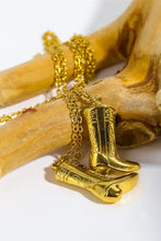 Cowboy Boot Pendant Stainless Steel Necklace Necklaces