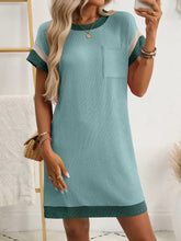 Round Neck Short Sleeve Mini Dress Casual Dresses