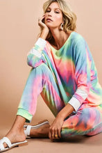 BiBi Tie Dye French Terry Casual Pants Woman Pants