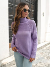 Turtleneck Raglan Sleeve Sweater Sweater Pullovers