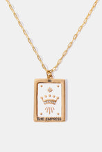 Tarot Card Pendant Copper Necklace White One Size