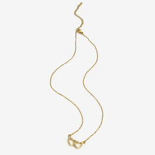 18K Gold-Plated Double Heart Inlaid Zircon Necklace