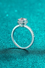 1 Carat Moissanite 925 Sterling Silver Halo Ring Rings