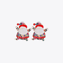 Rhinestone Alloy Santa Earrings Multicolor One Size Earrings