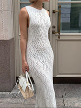 Openwork Sleeveless Maxi Dress