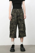 Men's Camouflage Denim Cargo Shorts Green Camouflage