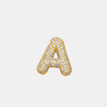 Inlaid Zircon Bubble Initial Necklace Style A One Size