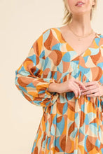 And The Why Printed Open Back Puff Sleeve Casual Dress Casual Dresses