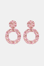 Round Shape Acrylic Dangle Earrings Blush Pink One Size Earrings