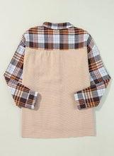 Plaid Button Up Long Sleeve Shacket Woman Outerwear