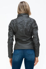 YMI Faux Layered Double-Zipper Jacket with Fuzzy Hood Woman Outerwear