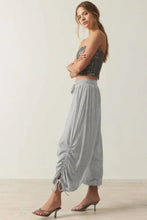 Broek met trekkoord en geplooide details Damesbroek
