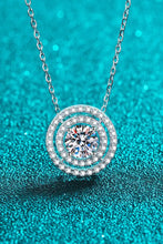 Moissanite Round Pendant Rhodium-Plated Necklace Necklaces