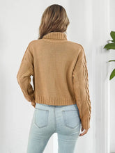 Turtleneck Dropped Shoulder Sweater Sweater Pullovers