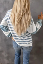 Football Striped Round Neck Long Sleeve Sweatshirt Woman Sweatshirts