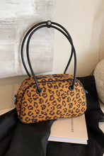 Leopard Suede Medium Shoulder Bag Caramel One Size