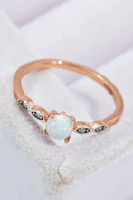 Opal Contrast Platinum-Plated Ring Rings