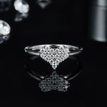 Moissanite 925 Sterling Silver Heart Ring Silver Rings