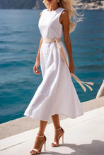 Round Neck Sleeveless Midi Dress Woman Casual Dress