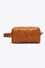 PU Leather Makeup Bag Caramel One Size Handbags