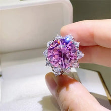 10 Carat Moissanite Zircon 925 Sterling Silver Ring Rings