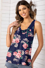 Floral Scoop Neck Tank Top Tanks & Camis