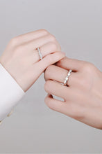 Moissanite Minimalist Rhodium-Plated Ring Women