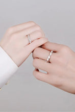 Moissanite Minimalist Rhodium-Plated Ring Women Rings