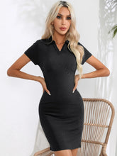 Johnny Collar Short Sleeve Mini Dress