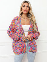 Angel Wings Button Up Dropped Shoulder Cardigan Multicolor