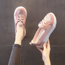 Round Toe Lace Up Sneakers Dusty Pink Woman Sneakers