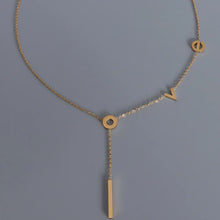 Titanium Steel Letter Necklace