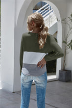 Twisted Waffle-Knit Color Block Buttoned Blouse Woman Blouses