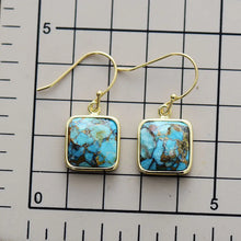 Square Copper Drop Earrings Earrings
