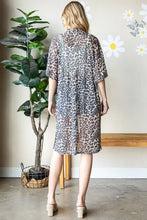 Heimish Full Size Leopard Open Front Cardigan Plus Size Woman Outerwear