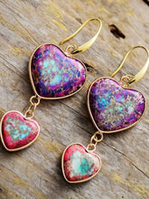 Heart Shape Imperial Jasper Dangle Earrings Earrings