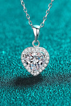 1 Carat Moissanite Heart Pendant Chain Necklace Necklaces
