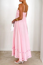 Floral Embroidered Spaghetti Strap Maxi Dress Woman Maxi Dress